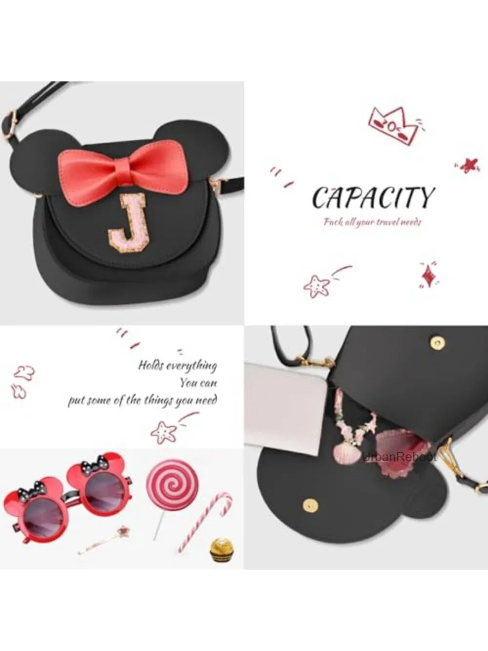 Girls Toddler Crossbody Purse PU Leather Mini Satchel Purse Wallet